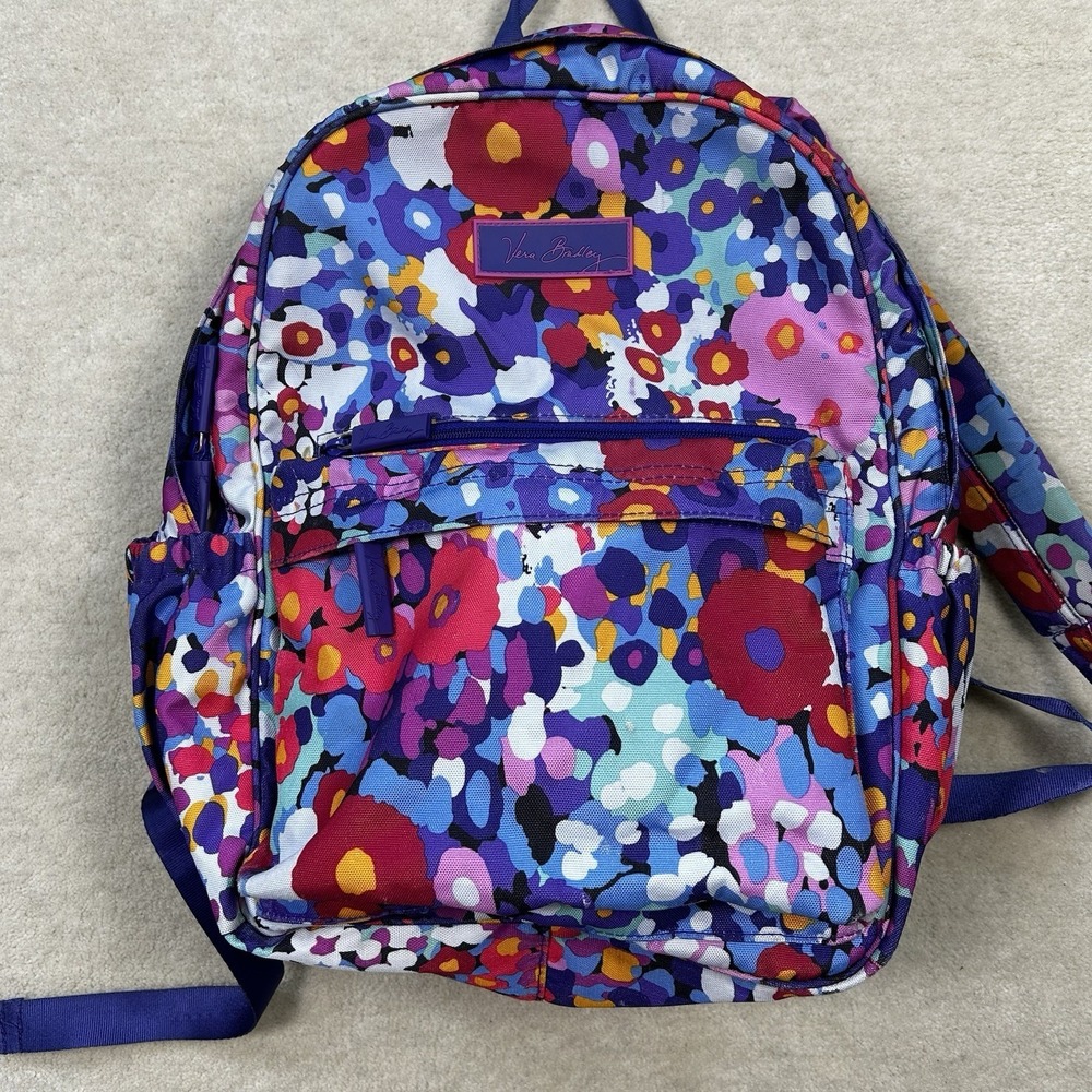 Vera Bradley Impressionista Campus Backpack Floral Retired School